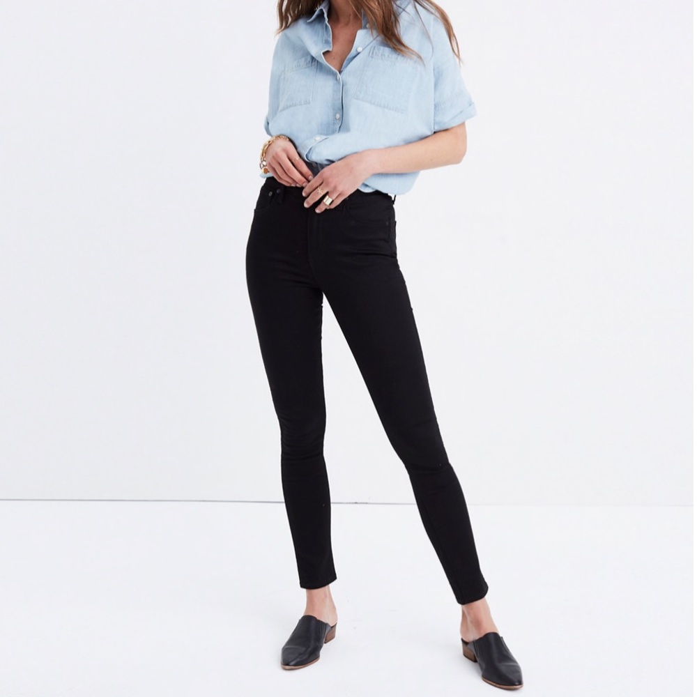 Madewell 10" High-Rise Skinny Jeans in Carbondale